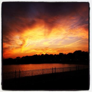 Orange sky over Rye, NY - November 2011